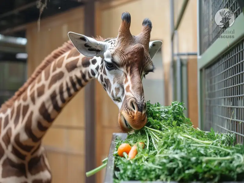 What Giraffes Eat in Zoos